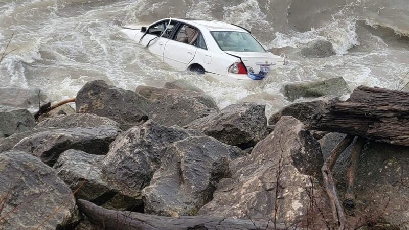 Woman drives car off the road into Lake Erie, firefighters say