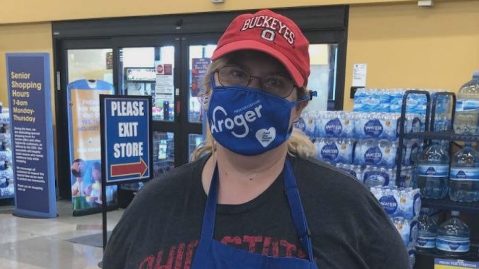 Throughout the pandemic, Phillis Schmidbauer has continued her job at Kroger as an essential...