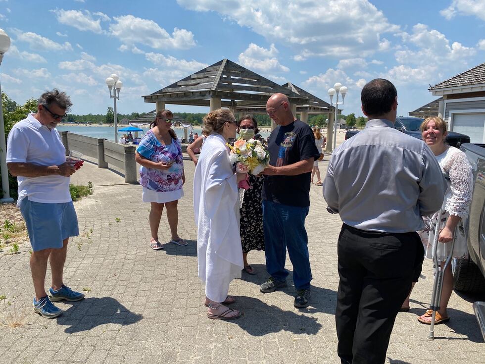 The nuptials took place at Maumee Bay State Park