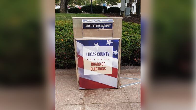 The Lucas County Board of Elections unveiled their new, larger ballot drop box outside their...