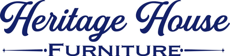 Heritage House Furniture blue text logo.