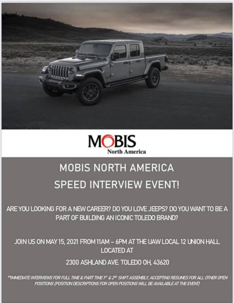 Mobis hiring event